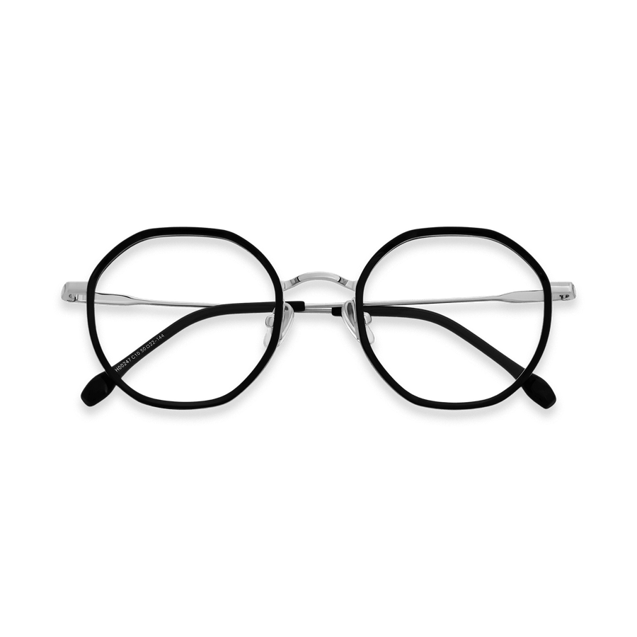 Kamiyah Black Light Gun Geometric Eyeglasses | EYDOLOGY