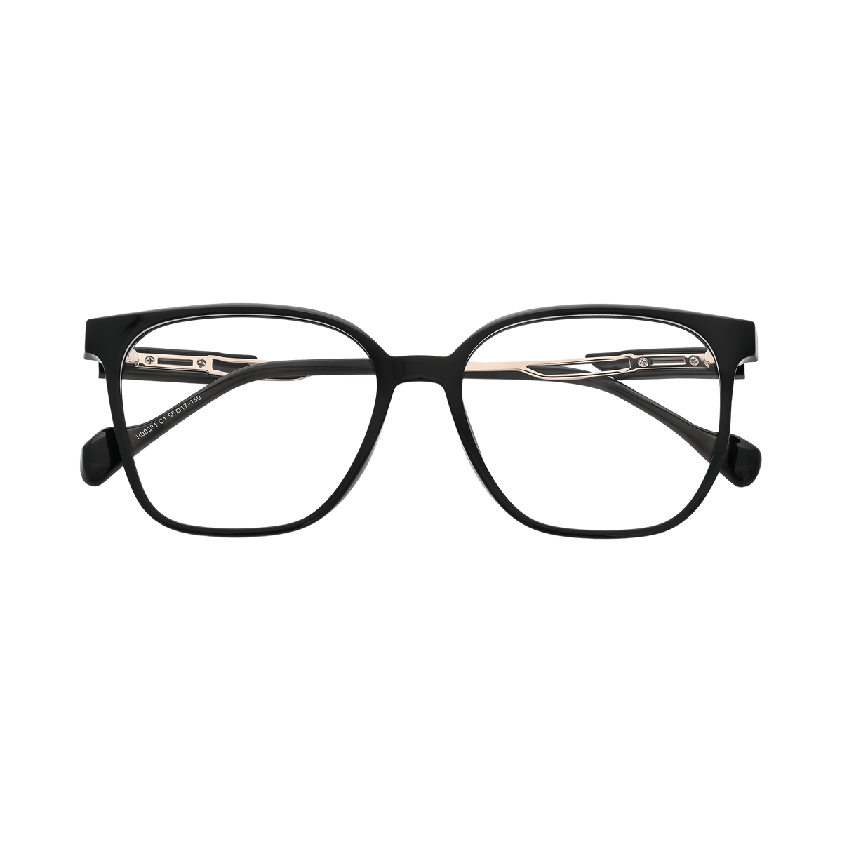 Karla Black Light Gold Square Eyeglasses | EYDOLOGY
