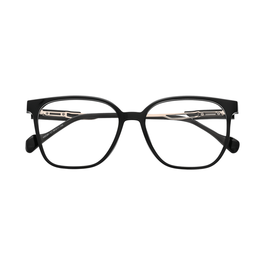 Karla Black Light Gold Square Eyeglasses | EYDOLOGY