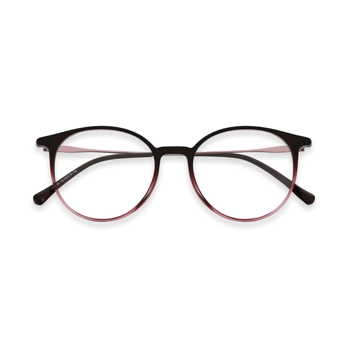 Kashton Gradient Purple Silver Gold Round Eyeglasses | EYDOLOGY