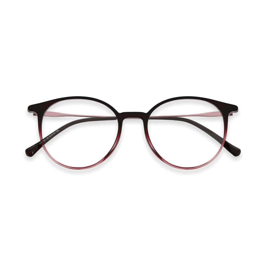 Kashton Gradient Purple Silver Gold Round Eyeglasses | EYDOLOGY