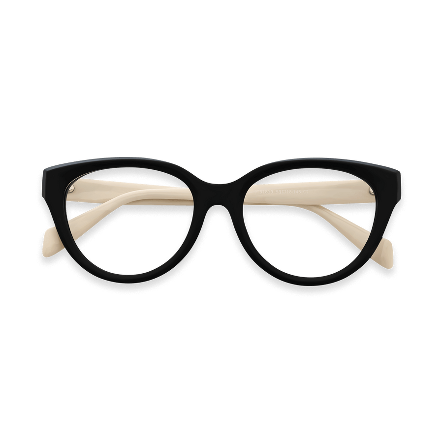 Kassidy Black w Beige Cat Eye Eyeglasses | EYDOLOGY