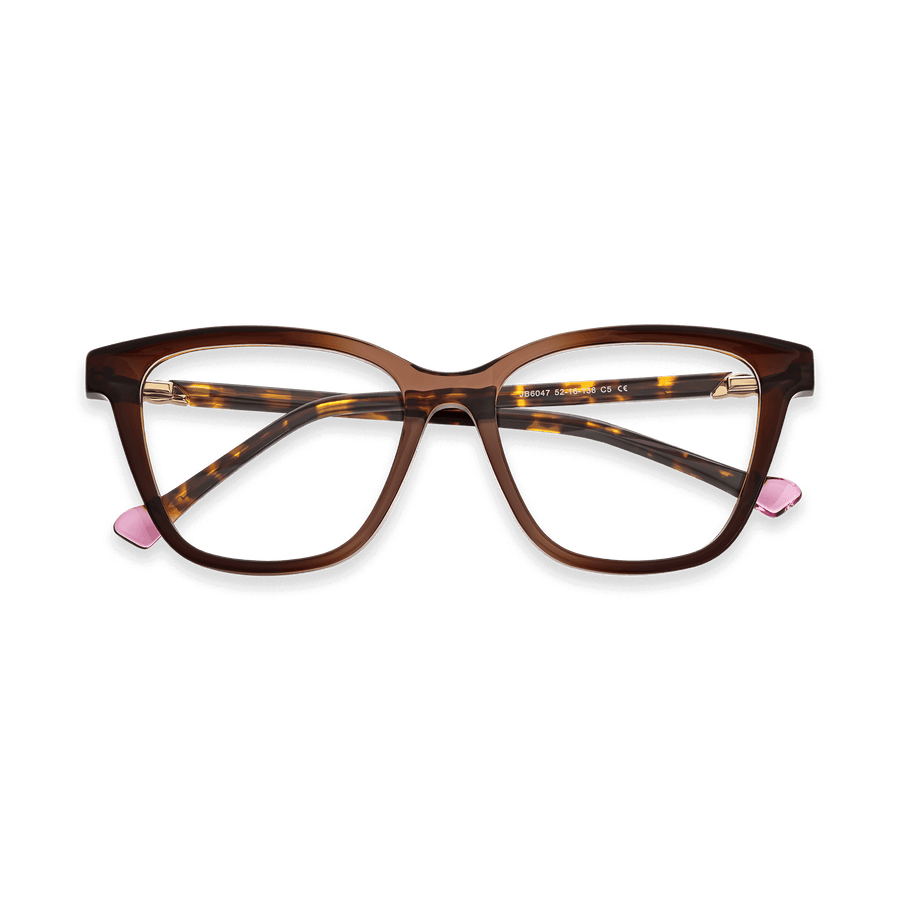 Kayla Brown Square Eyeglasses | EYDOLOGY
