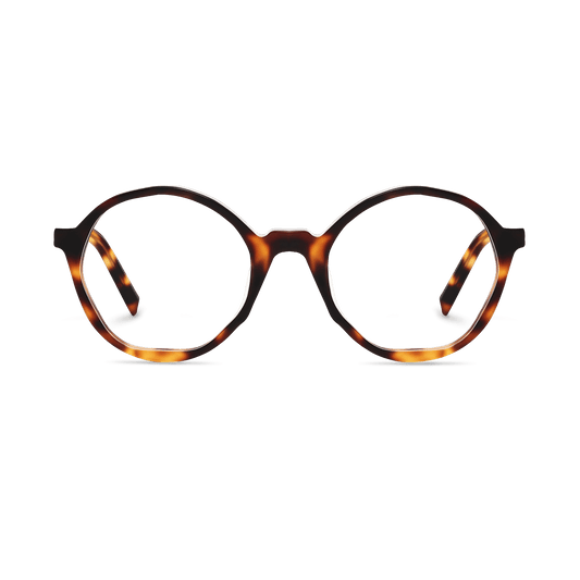 Khalid Amber Tortoise Round Eyeglasses | EYDOLOGY