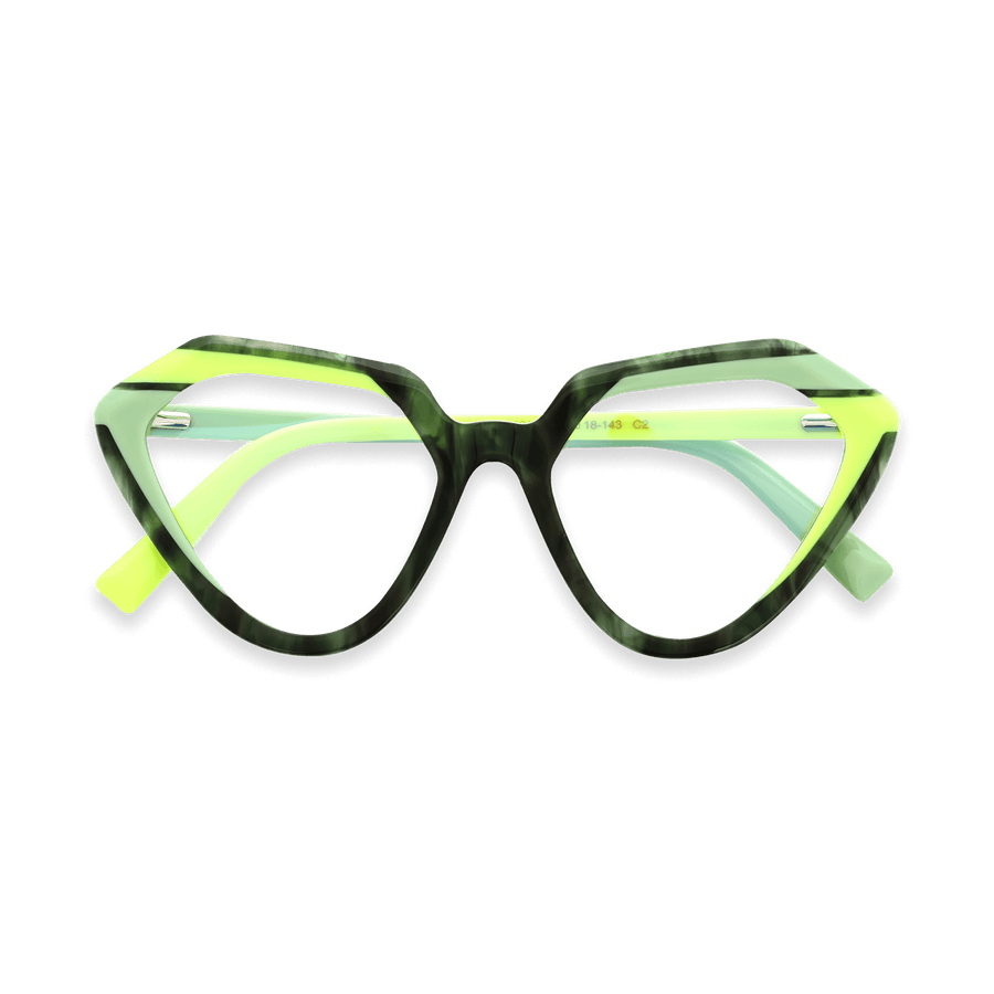 Kynlee Green Cat Eye Eyeglasses | EYDOLOGY