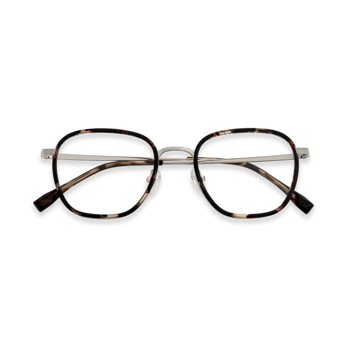 Leighton Demi Silver Square Eyeglasses | EYDOLOGY