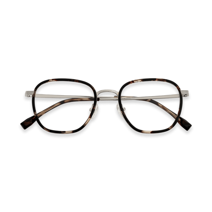 Leighton Demi Silver Square Eyeglasses | EYDOLOGY