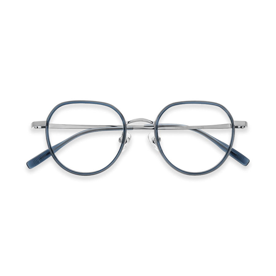 Lennon Clear Blue Light Gun Round Eyeglasses | EYDOLOGY