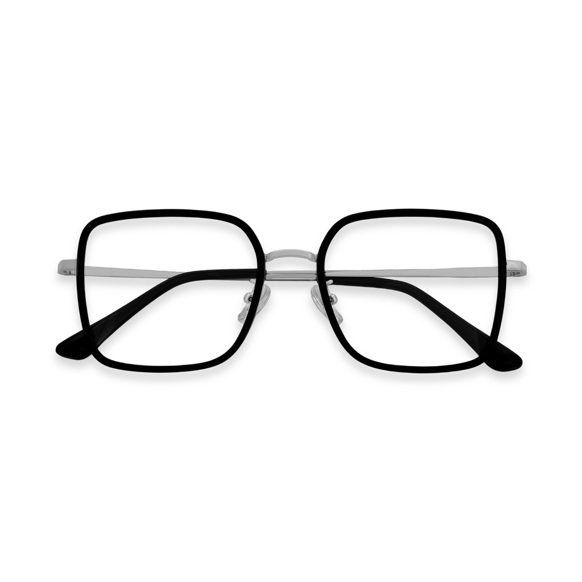 Leonel Black Chrome Square Eyeglasses | EYDOLOGY