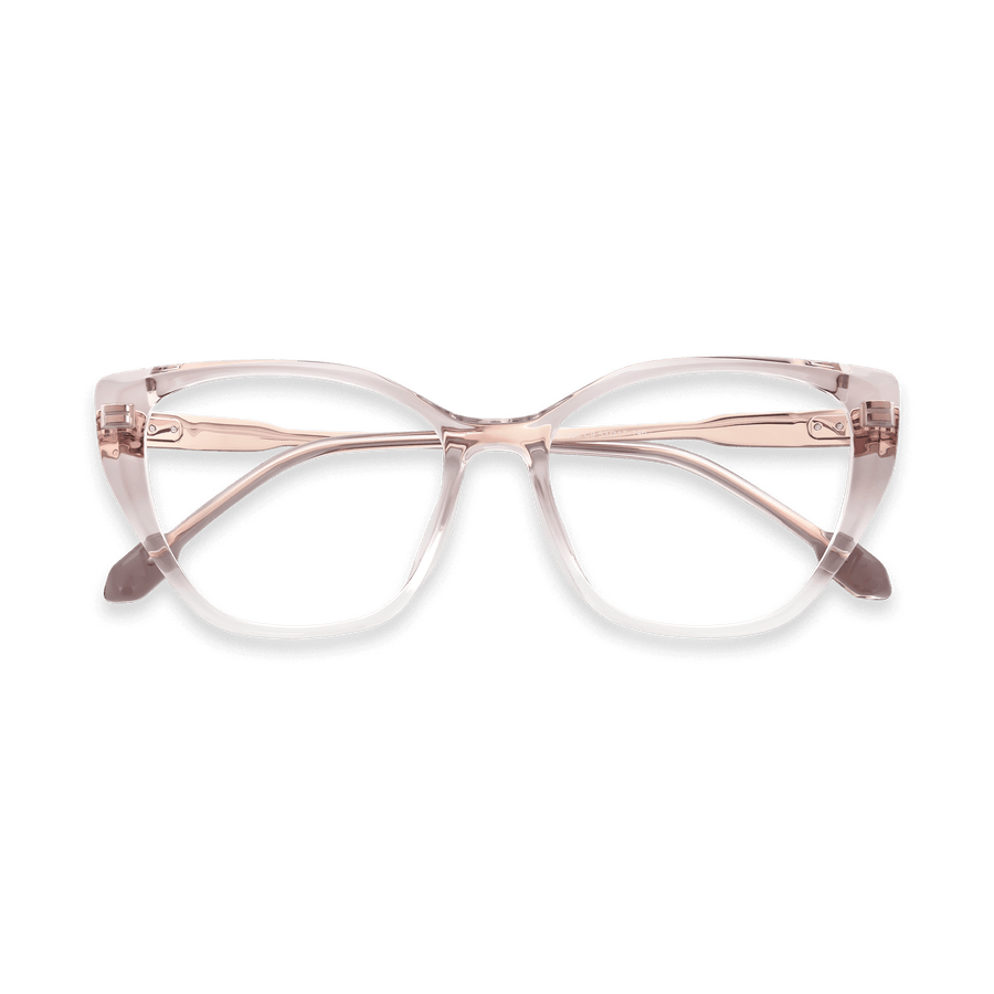 Lina Gradient Purple Pink Rose Gold Cat Eye Glasses | EYDOLOGY