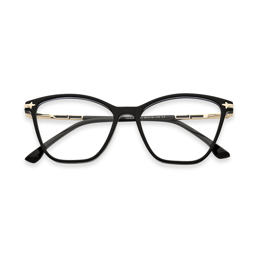 Louise Black Cat Eye Eyeglasses | EYDOLOGY