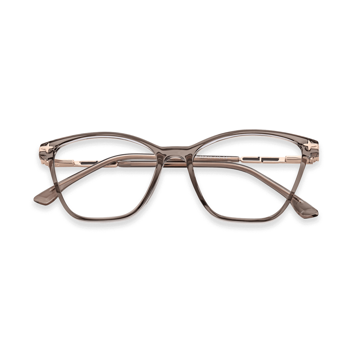 Louise Transparent Dust Purple Cat Eye Eyeglasses | EYDOLOGY