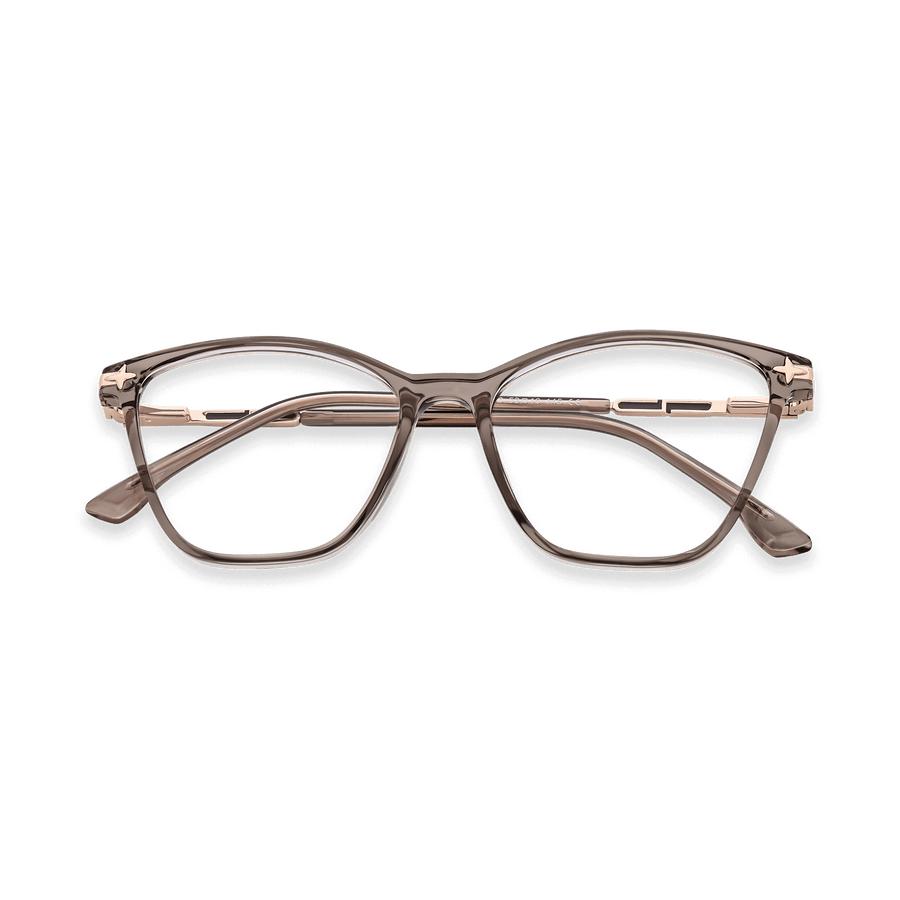Louise Transparent Dust Purple Cat Eye Eyeglasses | EYDOLOGY