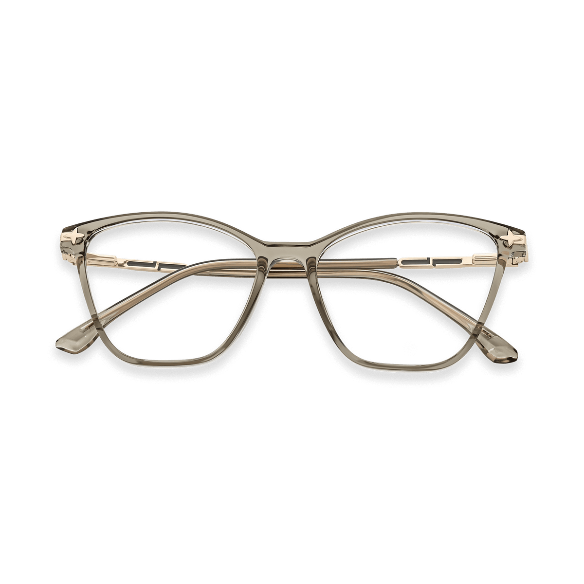 Louise Transparent Grass Green Cat Eye Eyeglasses | EYDOLOGY