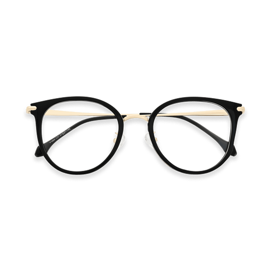 Lyla Black Gold Round Eyeglasses | EYDOLOGY