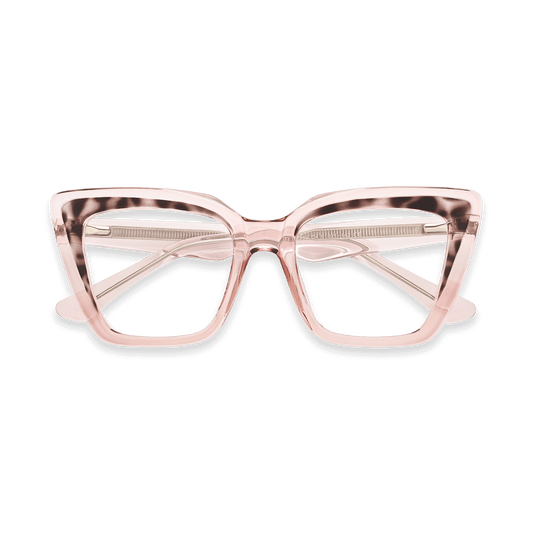 Maggie Crystal Pink Square Eyeglasses | EYDOLOGY