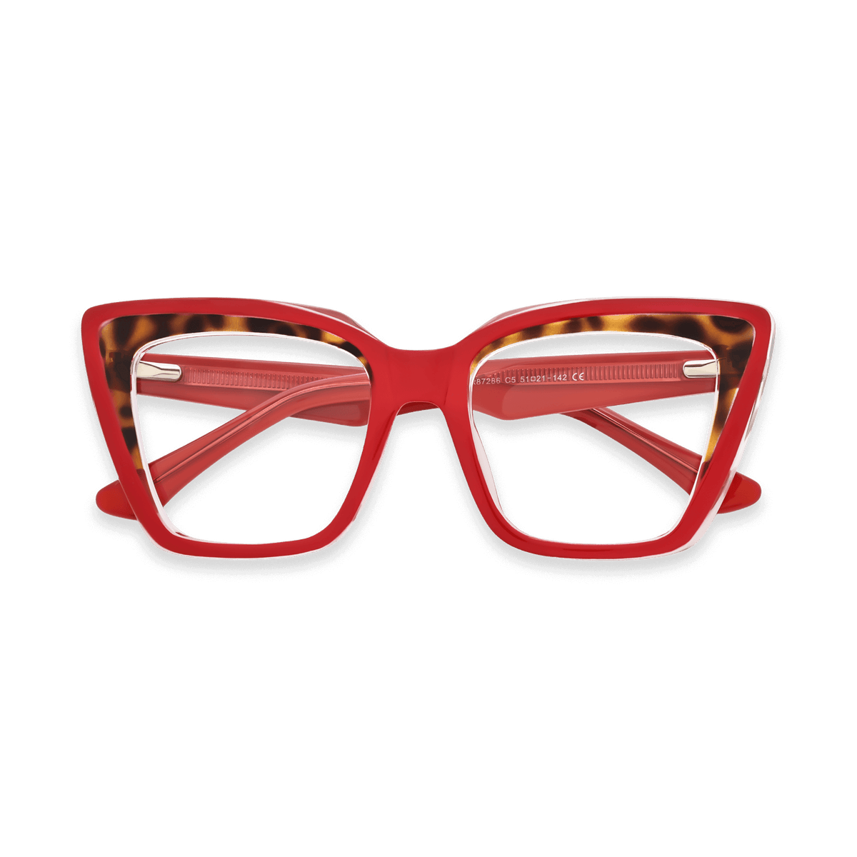Maggie Red Square Eyeglasses | EYDOLOGY