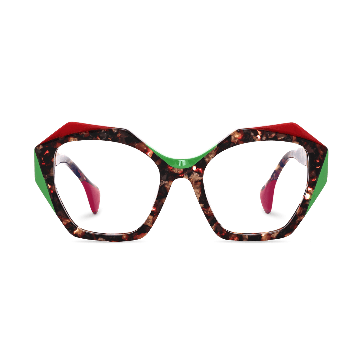 Makai Floweral Tortoise Geometric Eyeglasses | EYDOLOGY