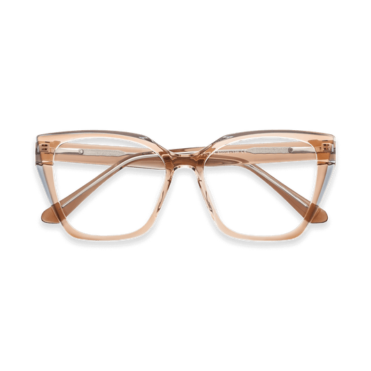 Makayla Champagne Square Eyeglasses | EYDOLOGY