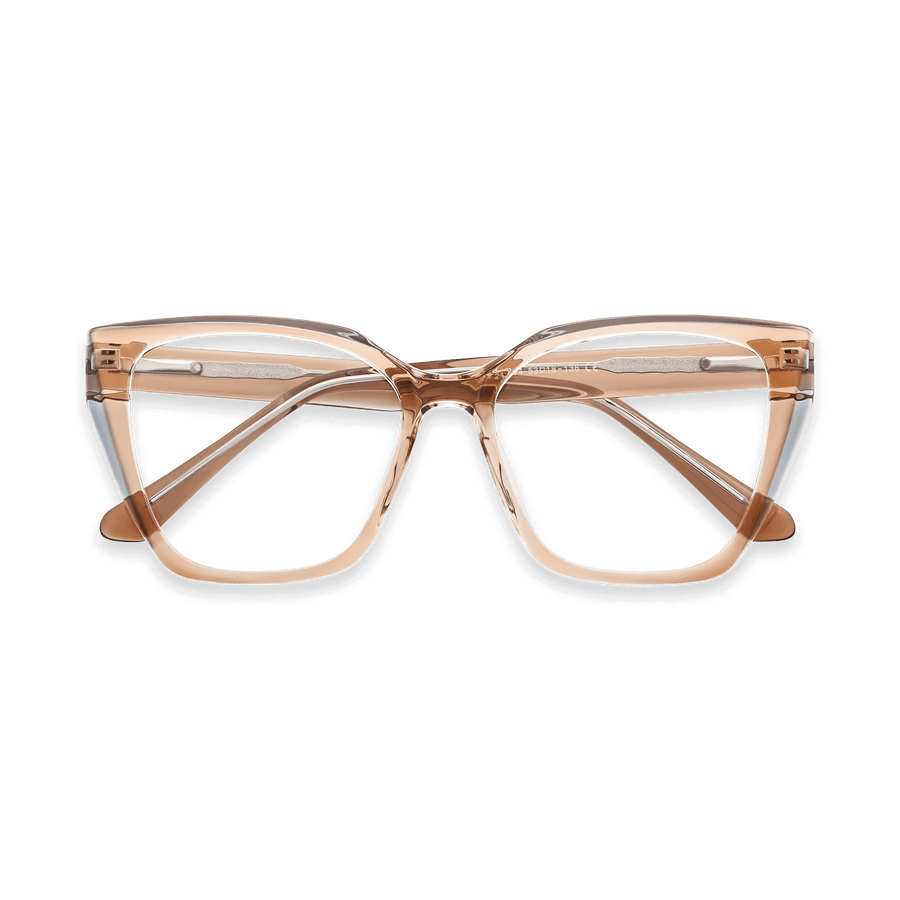 Makayla Champagne Square Eyeglasses | EYDOLOGY
