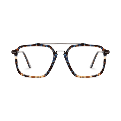 Amaia Blue Tortoise Double Bridge Eyeglasses | EYDOLOGY