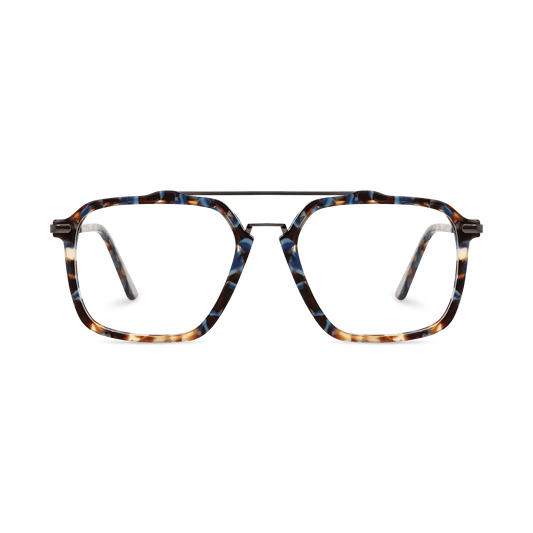 Amaia Blue Tortoise Double Bridge Eyeglasses | EYDOLOGY
