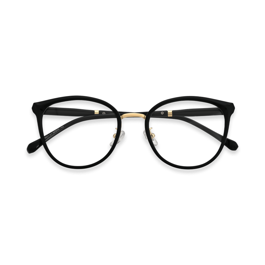 Melissa Black Gold Round Eyeglasses | EYDOLOGY