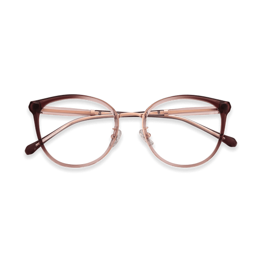 Melissa Crystal Pink Round Eyeglasses | EYDOLOGY