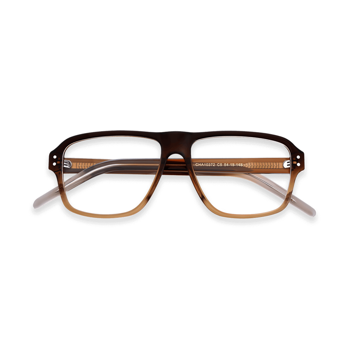 Micah Gradual Brown Square Eyeglasses | EYDOLOGY