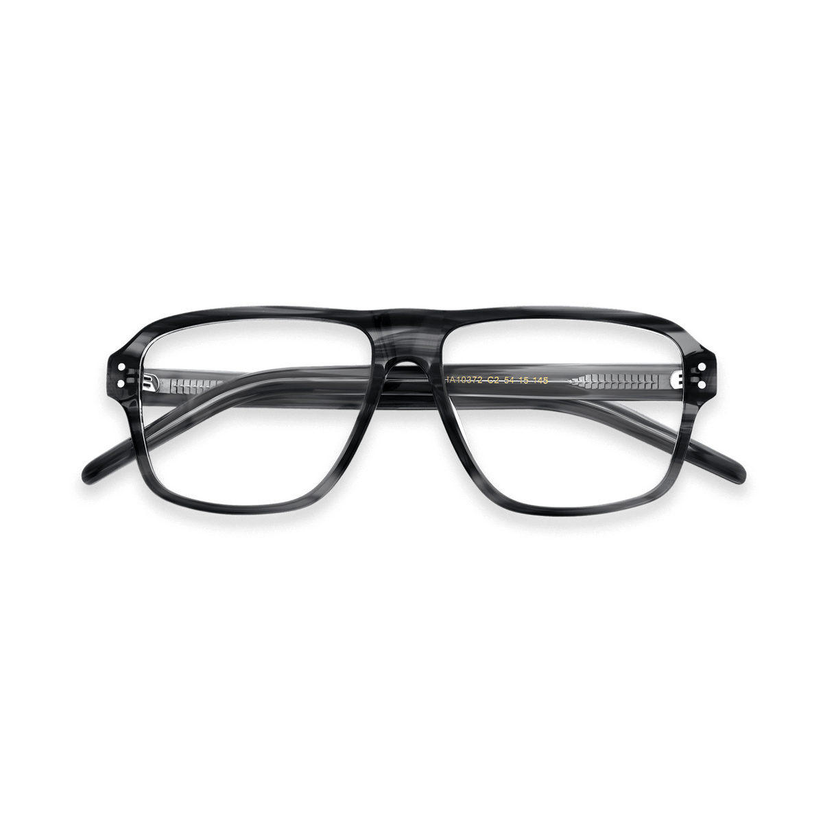 Micah Grey Stripe Square Eyeglasses | EYDOLOGY