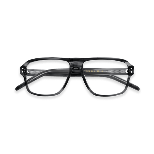 Micah Grey Stripe Square Eyeglasses | EYDOLOGY