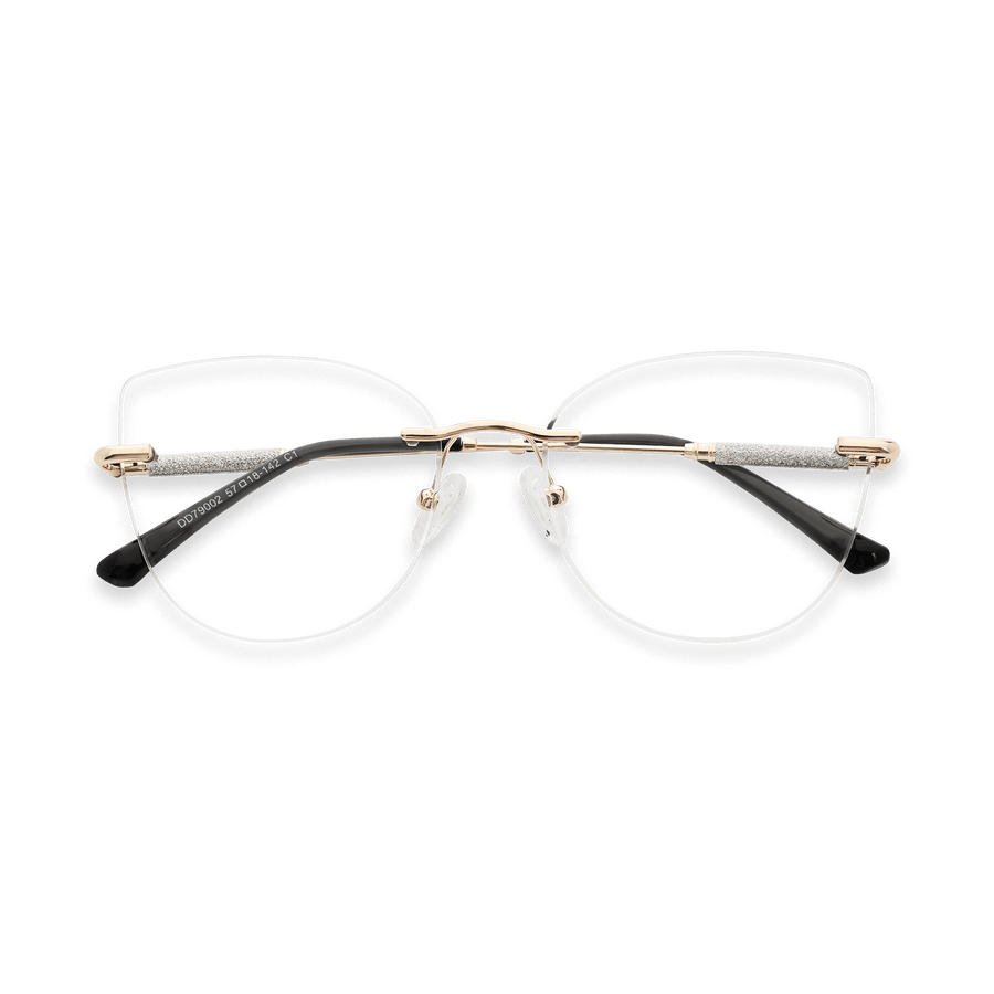 Monroe Gold Black Square Eyeglasses | EYDOLOGY