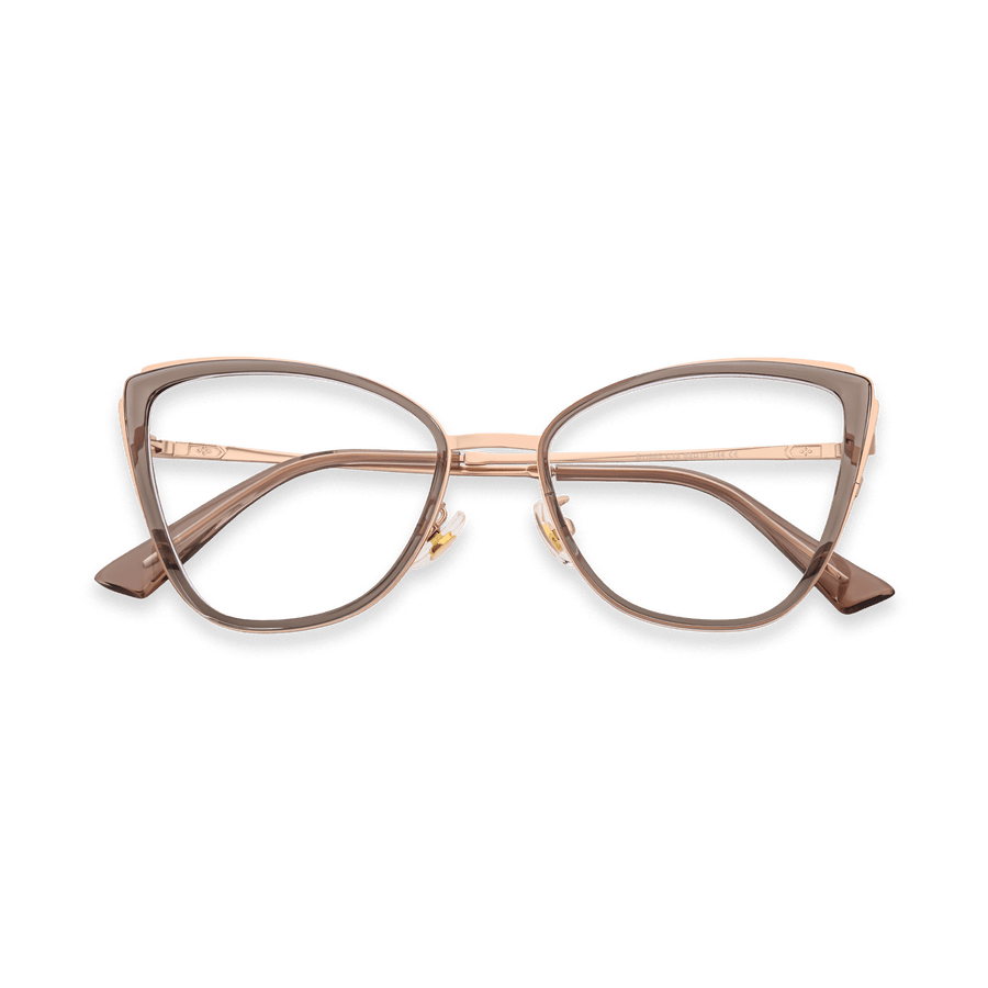 Musa Light Dust Pink Rose Gold Cat Eye Eyeglasses | EYDOLOGY