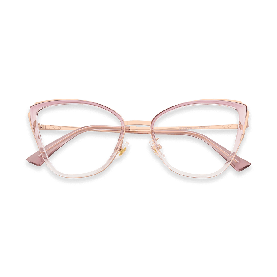 Musa Transparent Purple Pink Gradient Cat Eye Eyeglasses | EYDOLOGY