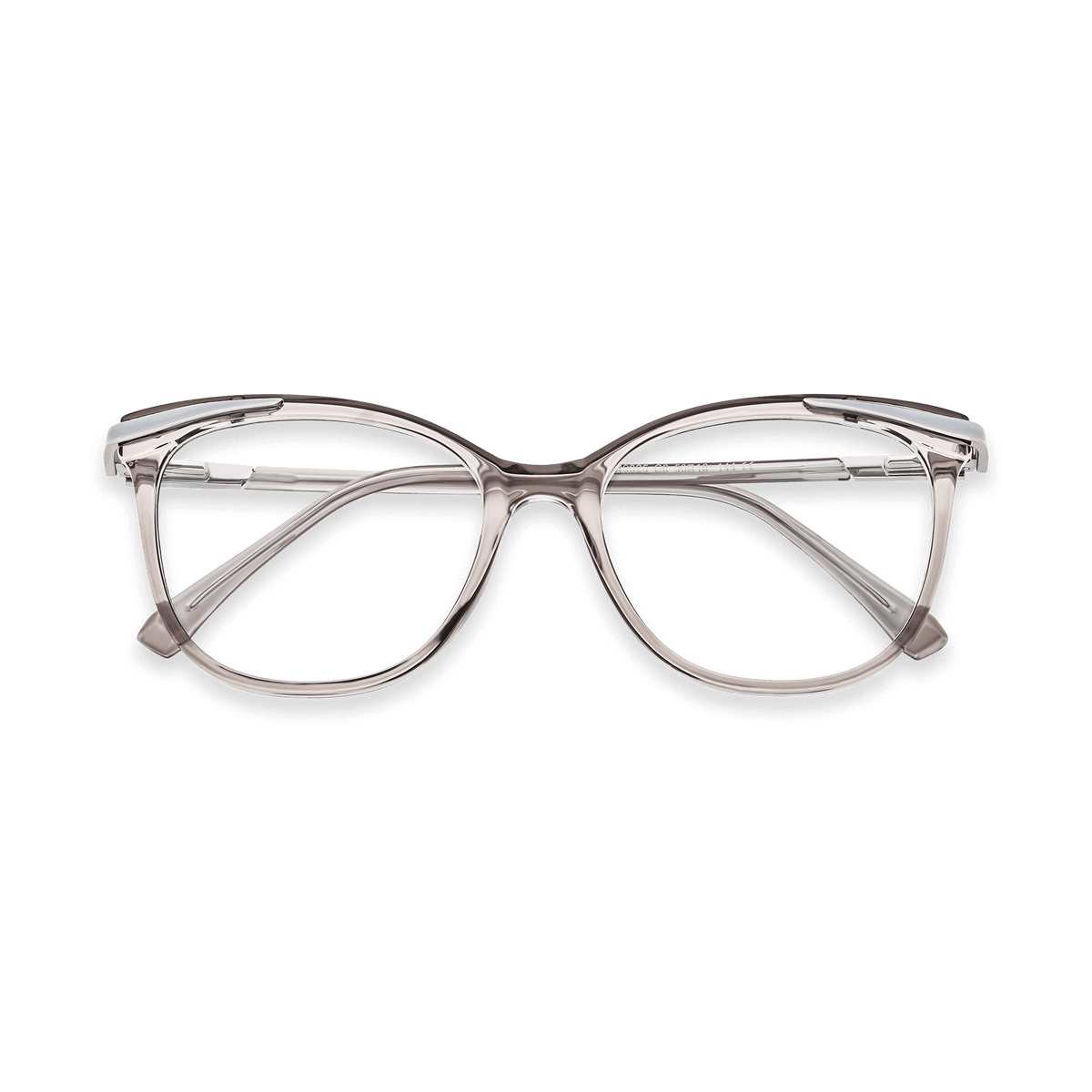 Nia Transparent Grey Cat Eye Eyeglasses | EYDOLOGY
