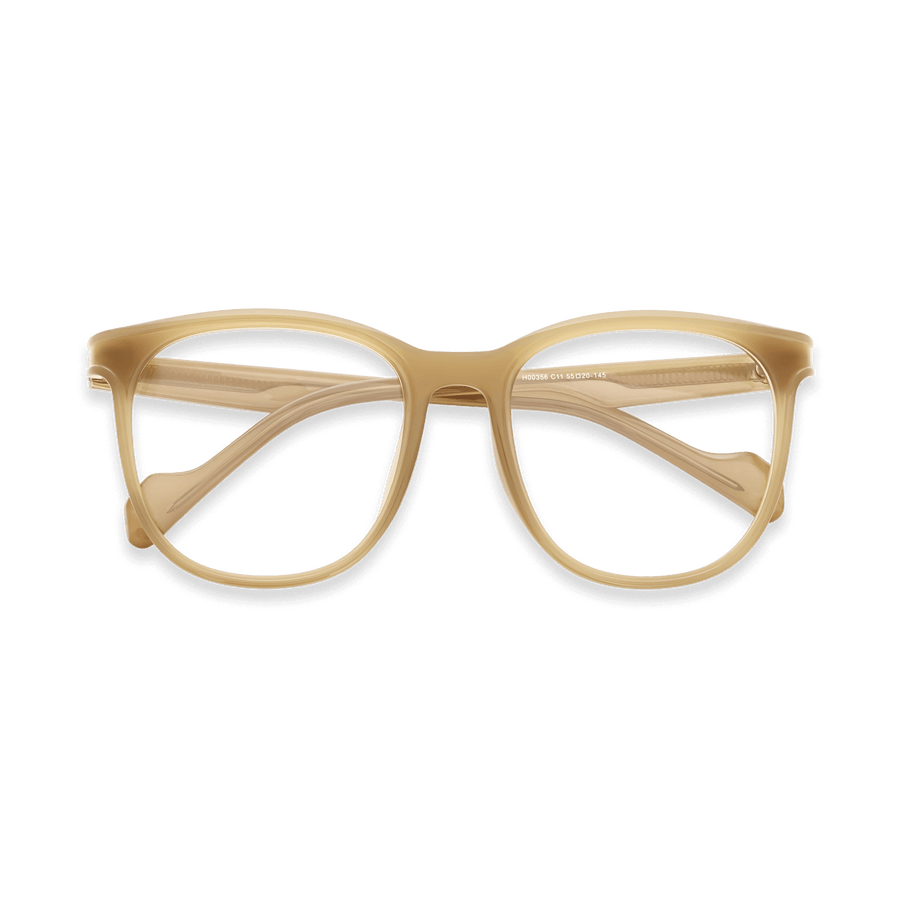 Noemi Muddy Yellow Round Eyeglasses | EYDOLOGY