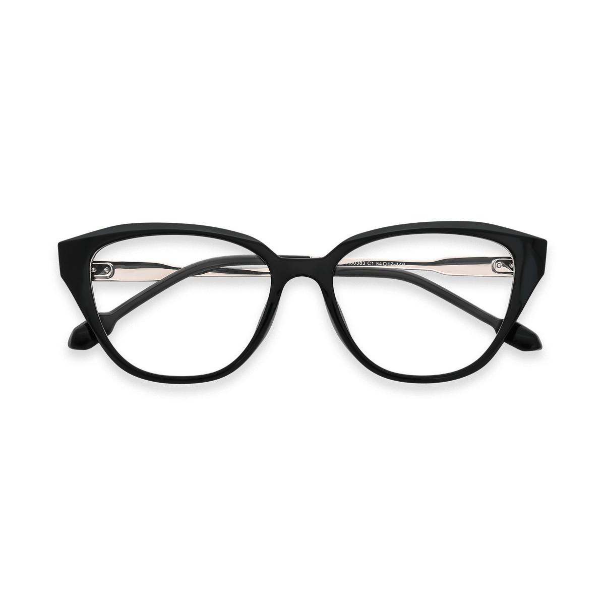 Peyton Black Light Gold Cat Eye Eyeglasses | EYDOLOGY