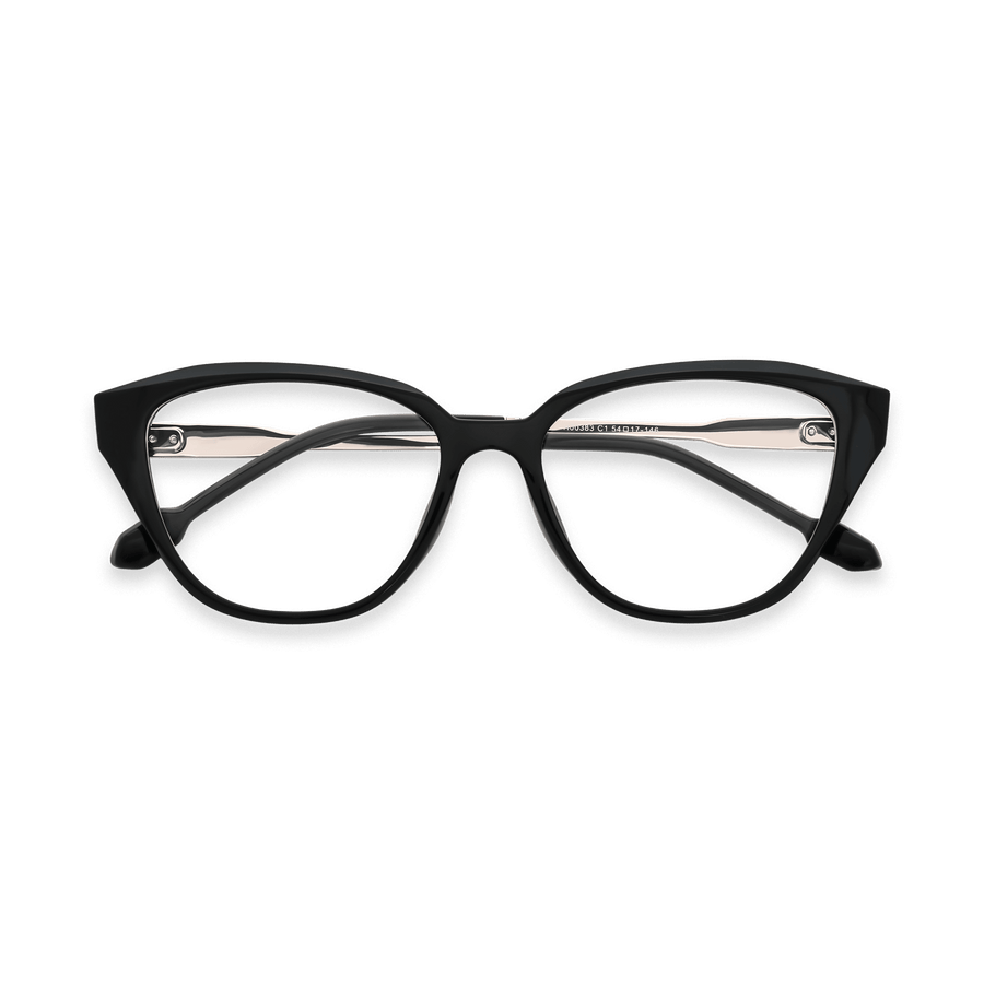 Peyton Black Light Gold Cat Eye Eyeglasses | EYDOLOGY