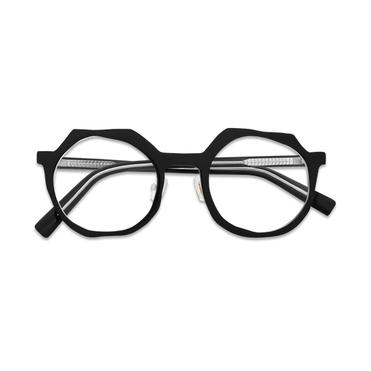 Porter Black Geometric Eyeglasses | EYDOLOGY