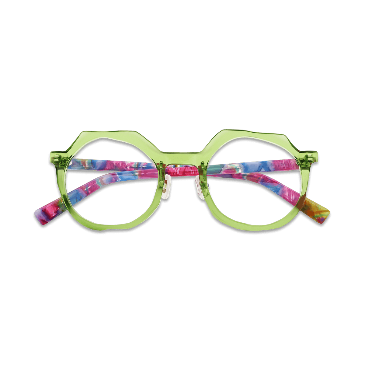 Porter Grass Green Geometric Eyeglasses | EYDOLOGY