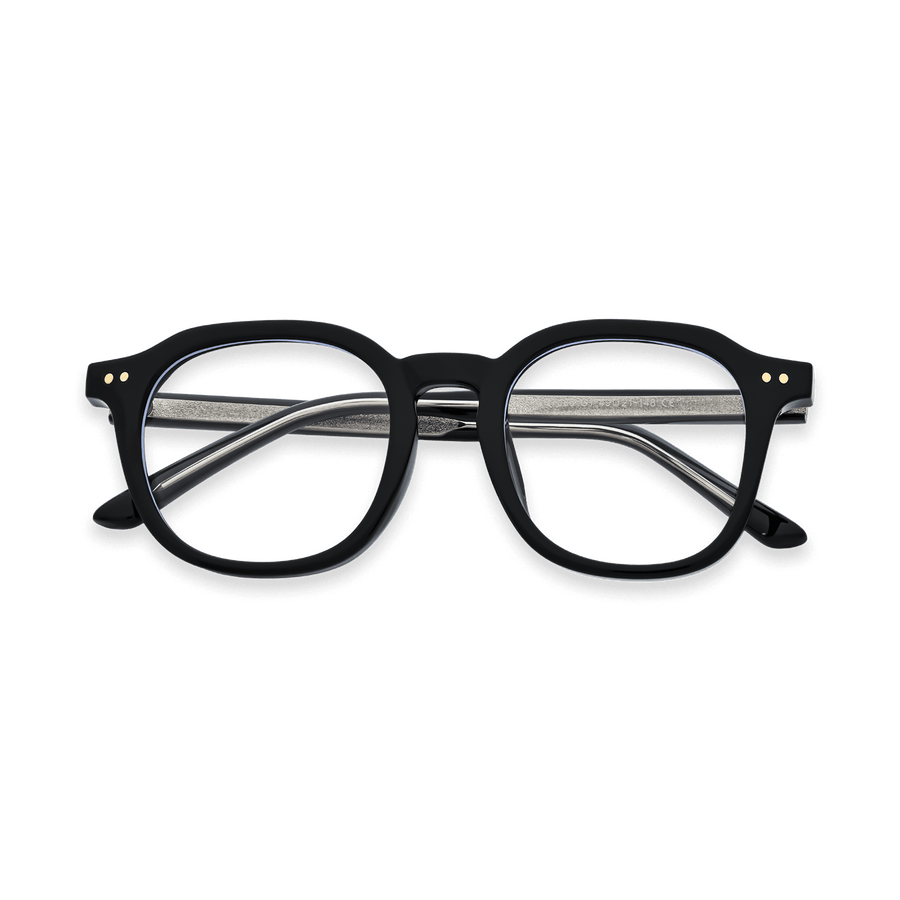 Quentin Black Square Eyeglasses | EYDOLOGY