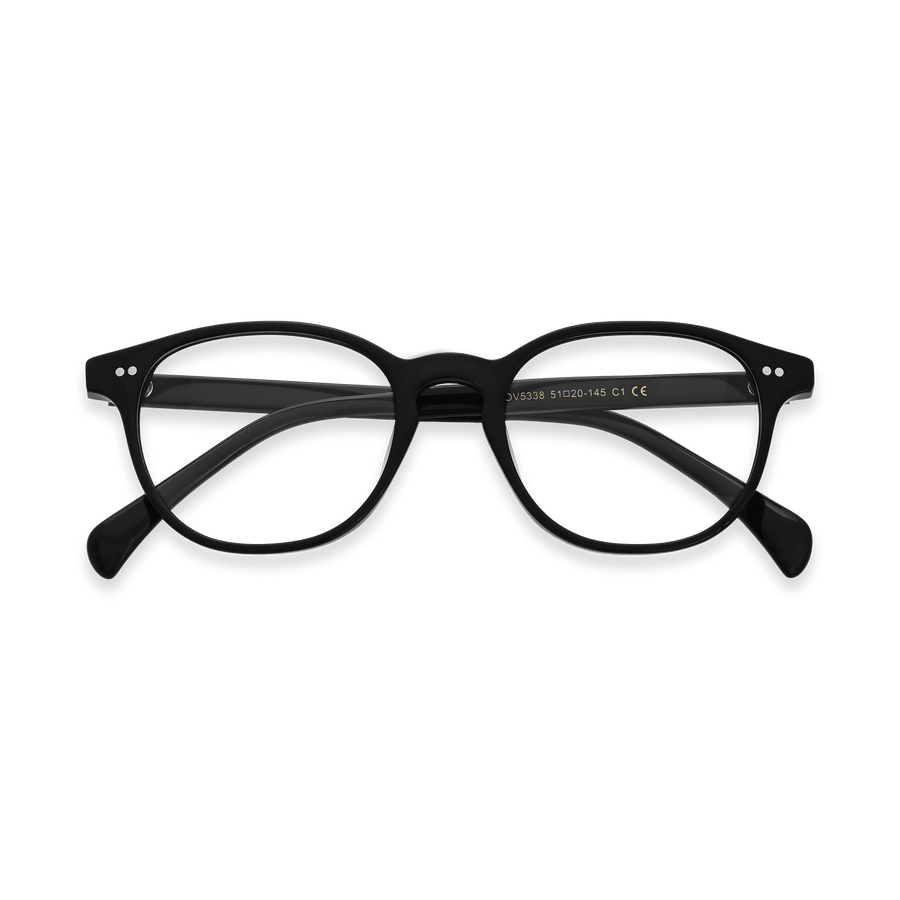 Raylan Black Round Eyeglasses | EYDOLOGY