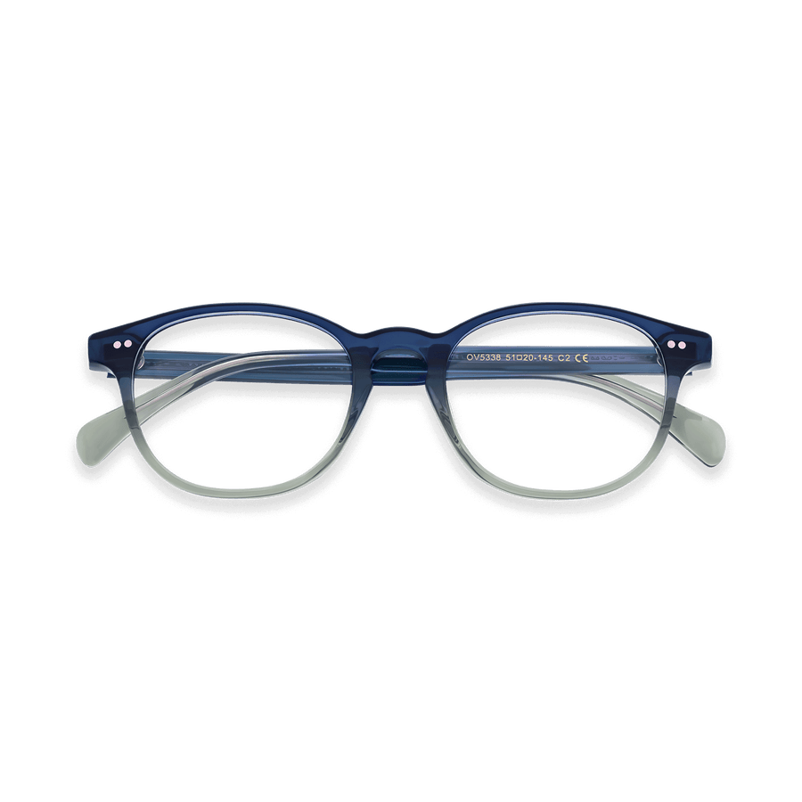 Raylan Gradual Blue Round Eyeglasses | EYDOLOGY