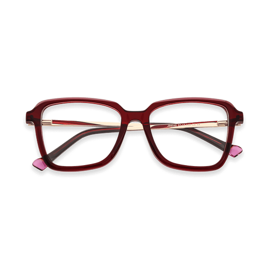 Rhett Red Square Eyeglasses | EYDOLOGY