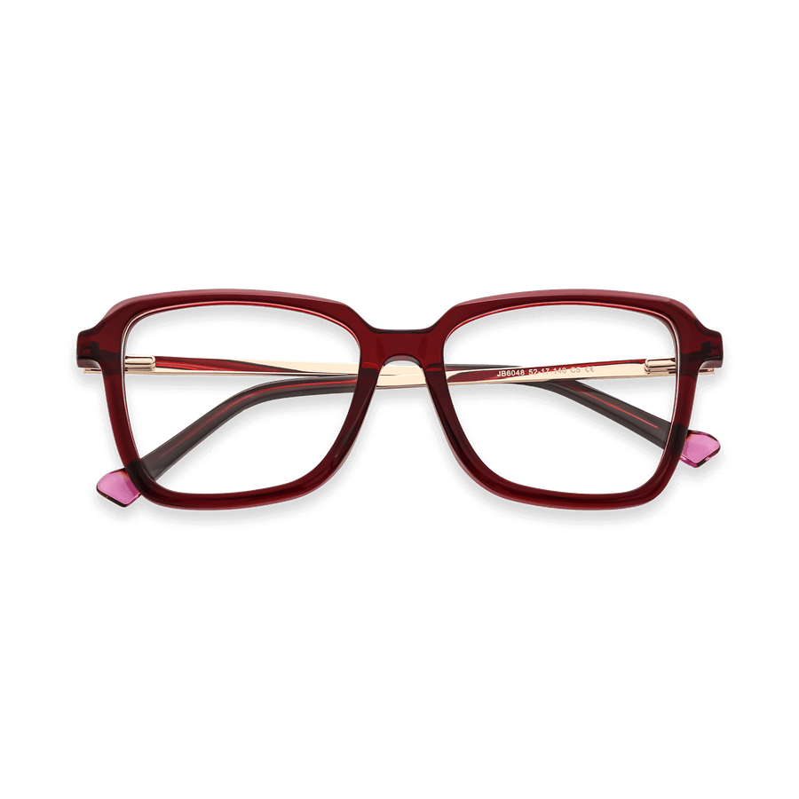 Rhett Red Square Eyeglasses | EYDOLOGY