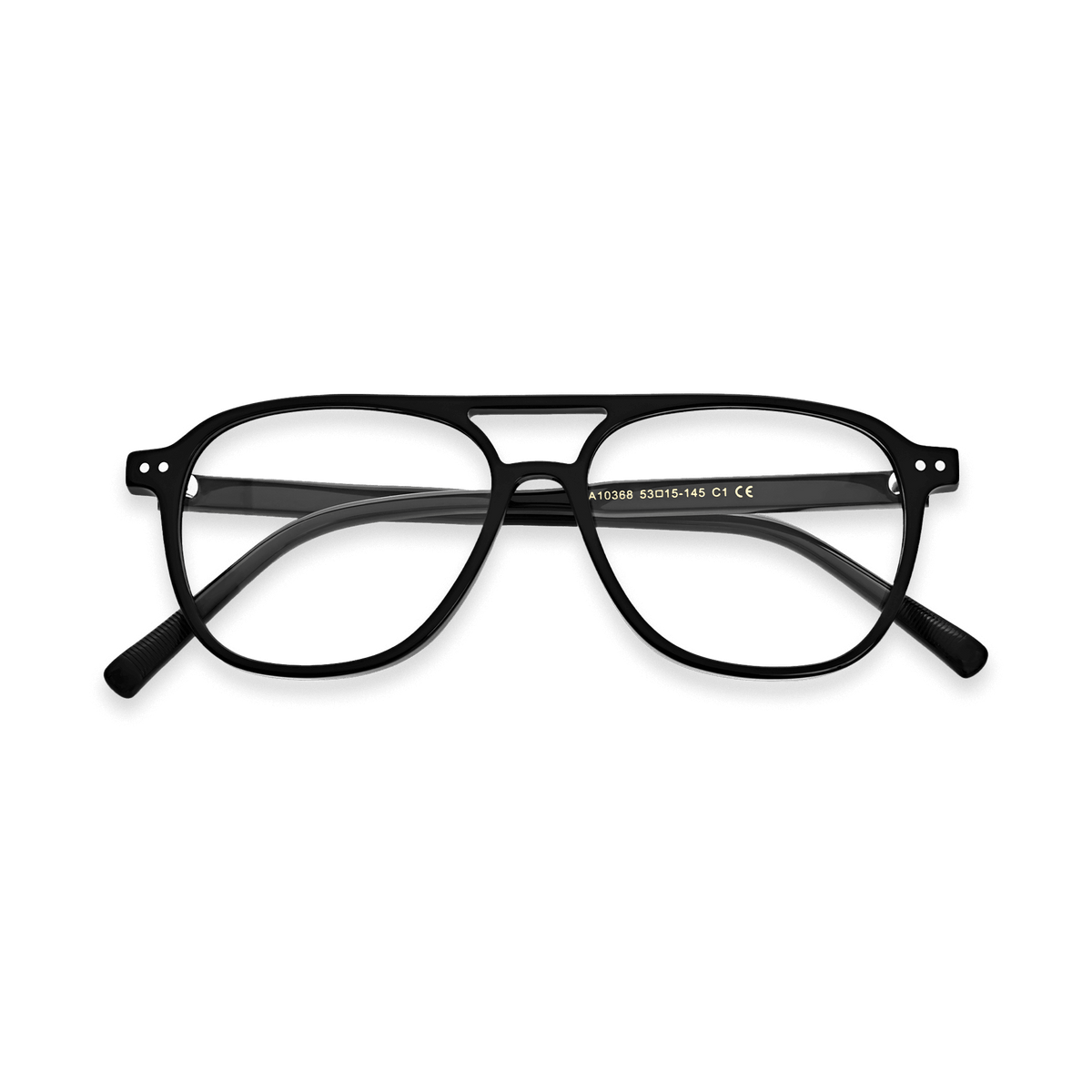 Roman Black Double Bridge Eyeglasses | EYDOLOGY