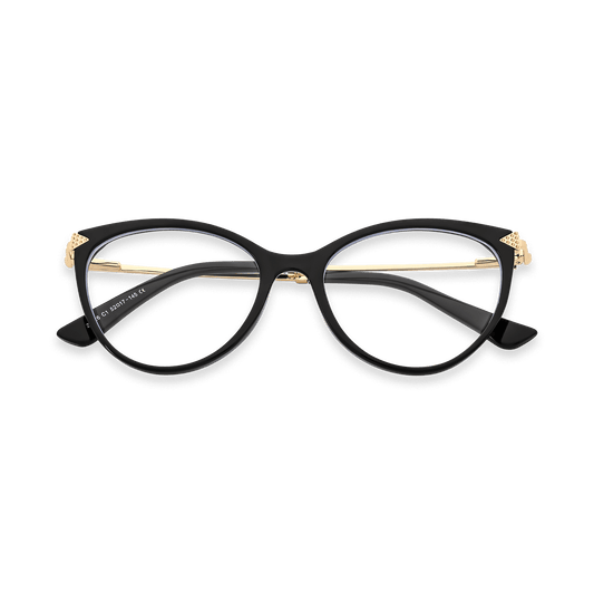 Sariah Black Gold Cat Eye Eyeglasses | EYDOLOGY