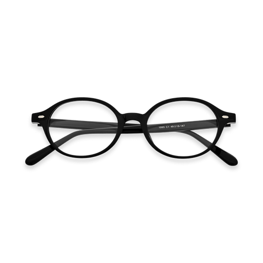 Sylvia Black Oval Eyeglasses | EYDOLOGY