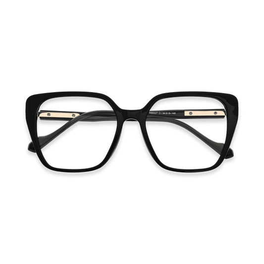 Vicente Black Light Gold Square Eyeglasses | EYDOLOGY