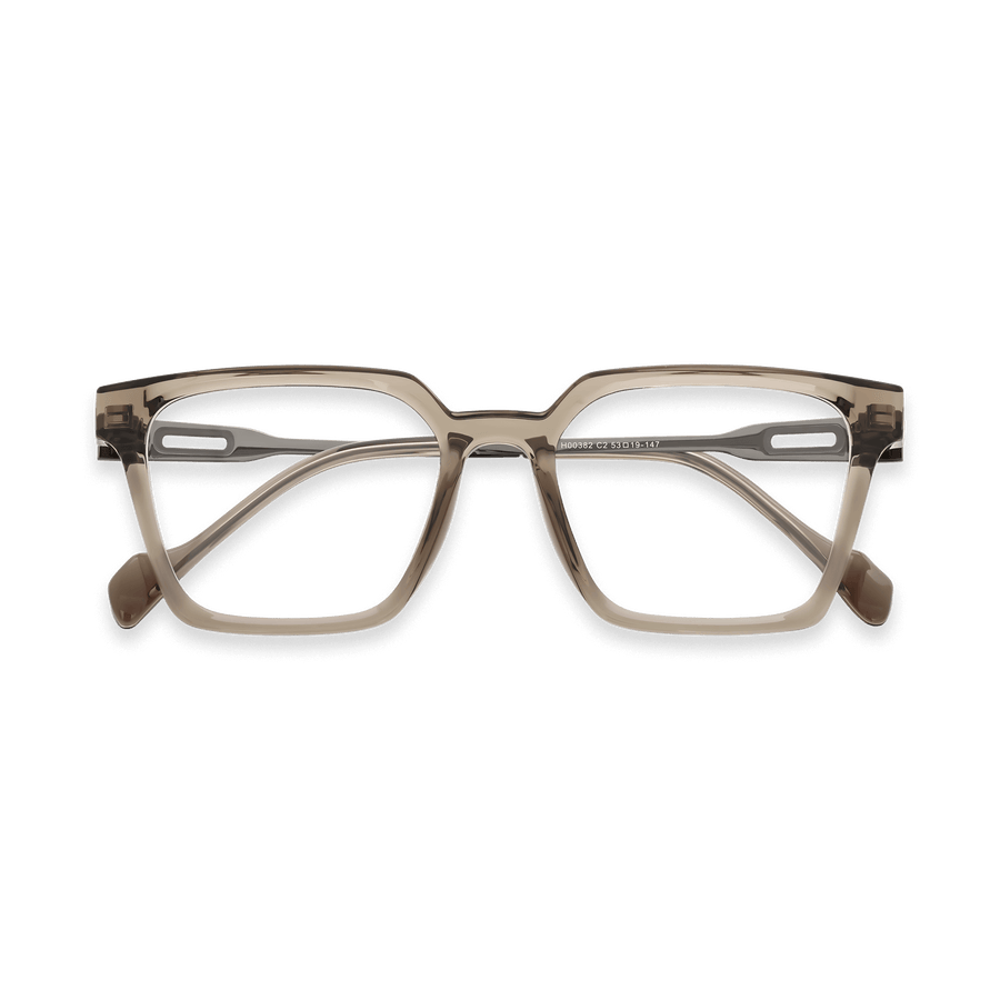 Winston Clear Brown Gun Square Eyeglasses | EYDOLOGY